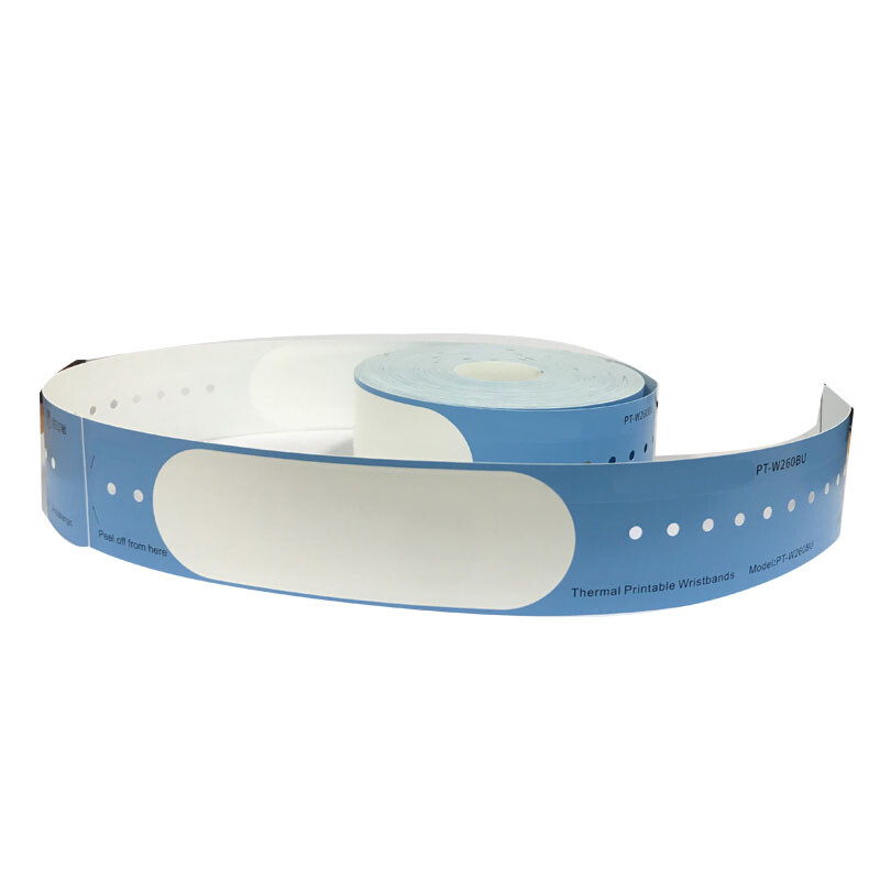 100PCS Blue wristband Thermal printing paper fits for Brother TDP225 TD-2020