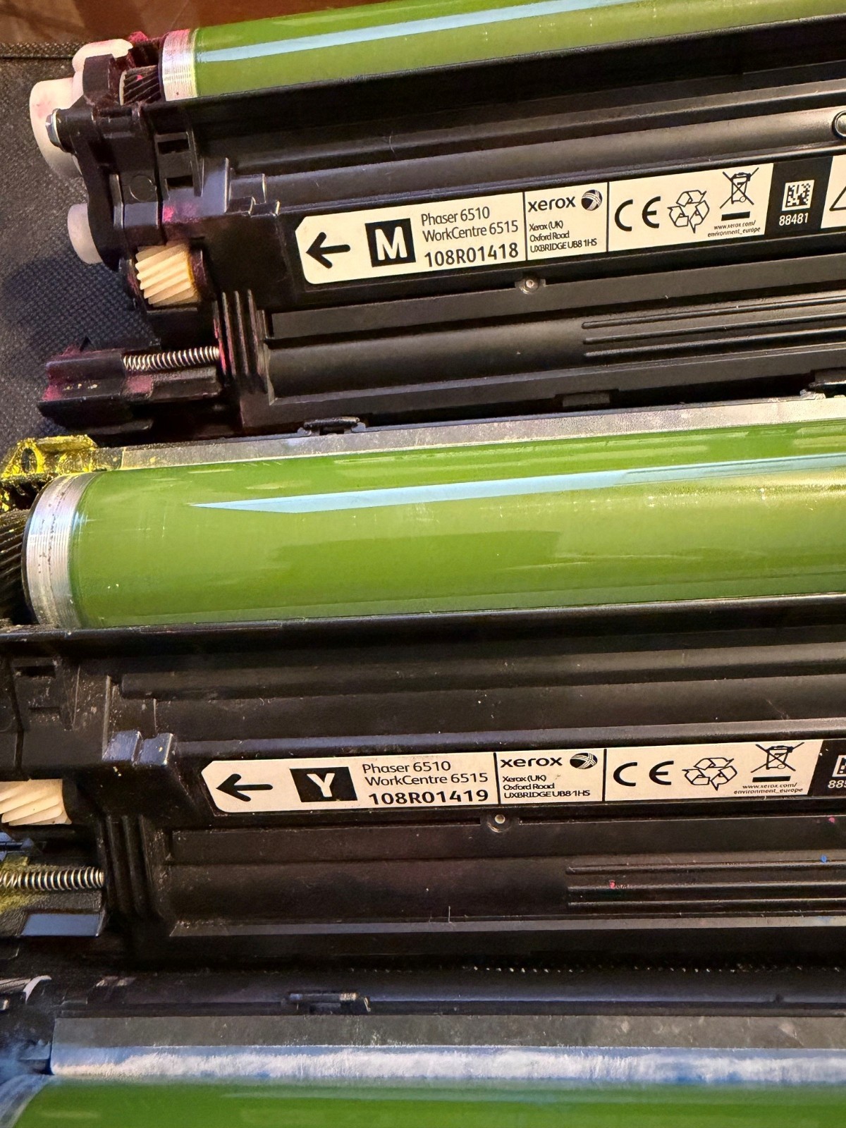 Lot 4-Genuine Xerox CYMK Drum Cart Phaser 6510/6515 108R01417, 1418, 1419, 1420