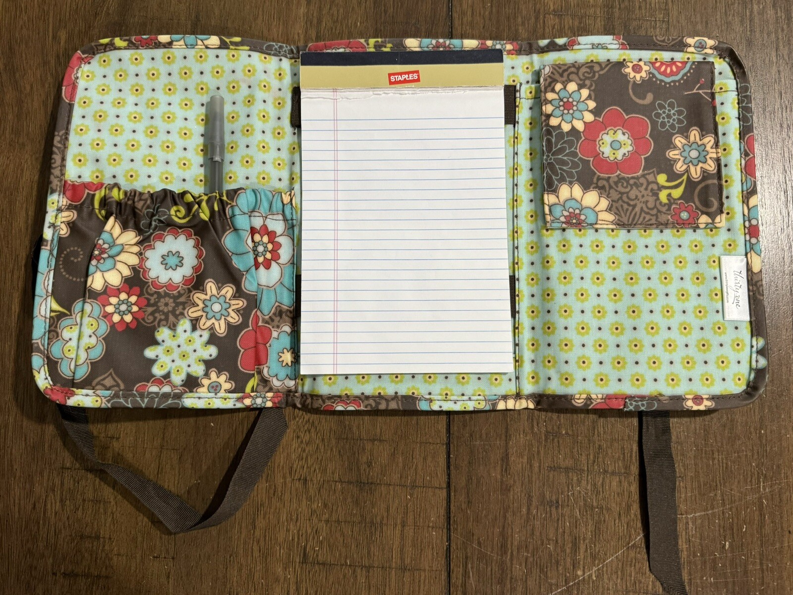 Thirty-One Tri Fold Tablet Organizer iPad Ereader Kindle Floral Fabric in EUC