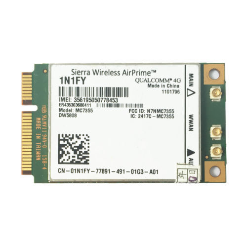 Dell 1N1FY DW5808 Sierra Wireless AirPrime MC7355 4G LTE/HSPA+ GPS 100Mbps card 
