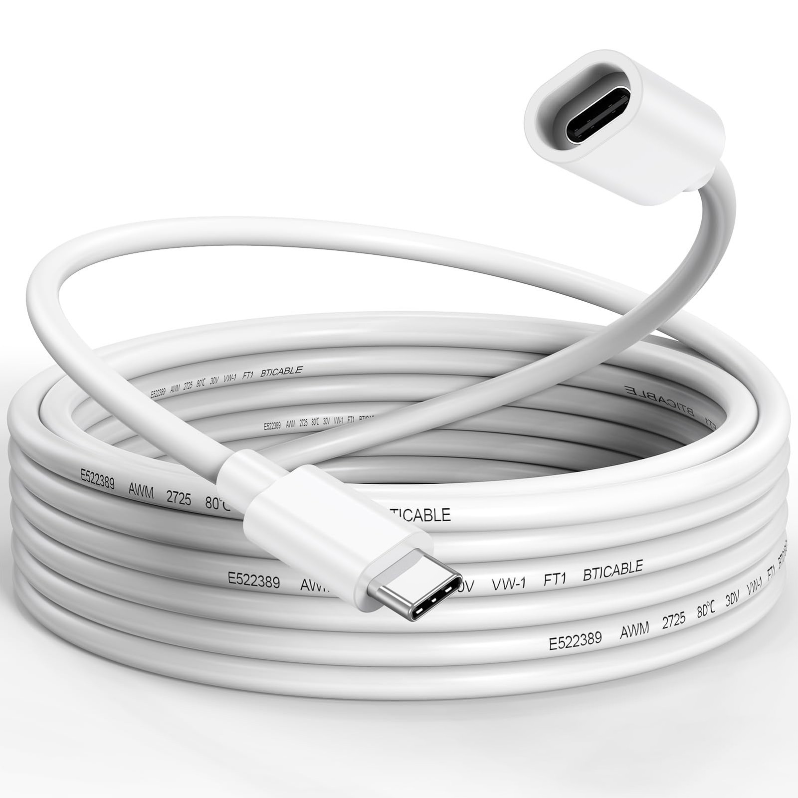 15FT USBC Extension Cable for Ring Solar Panel and Camera