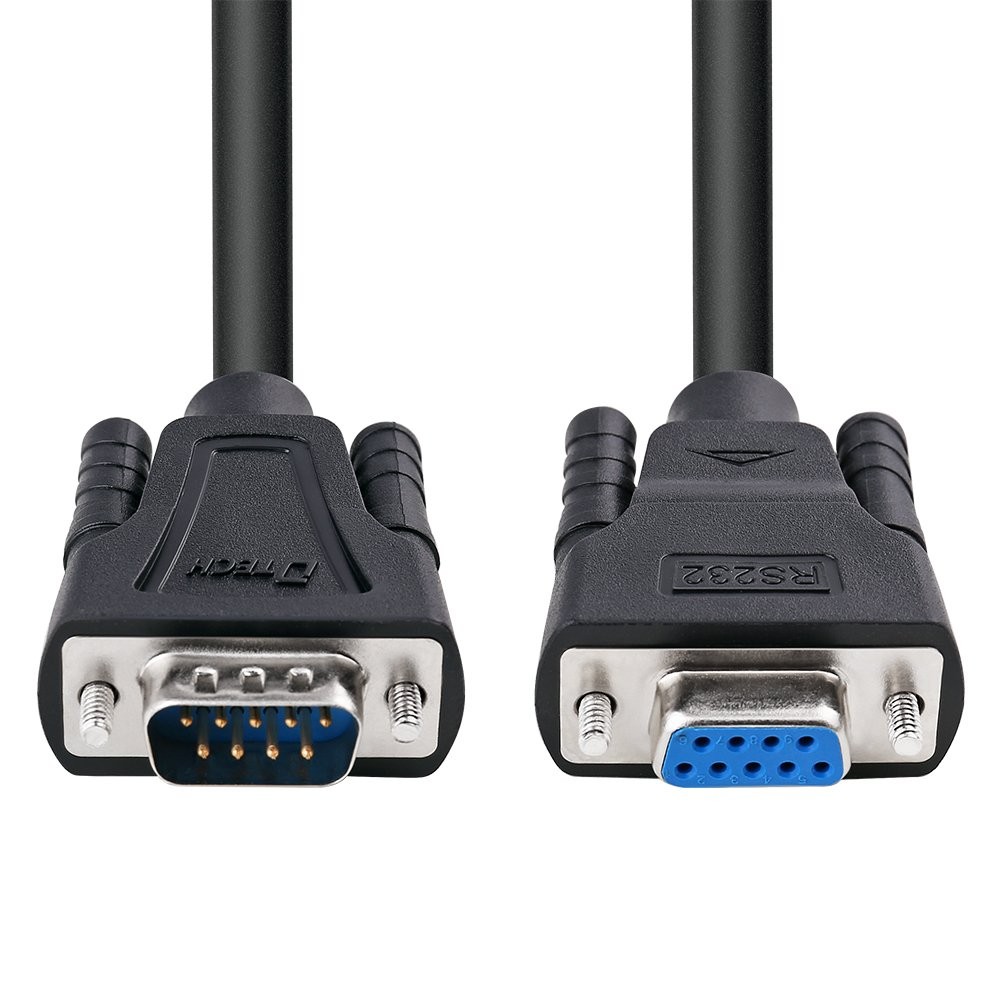 15ft RS232 Serial Cable Male-Female 9 Pin COM Port Extension Cord