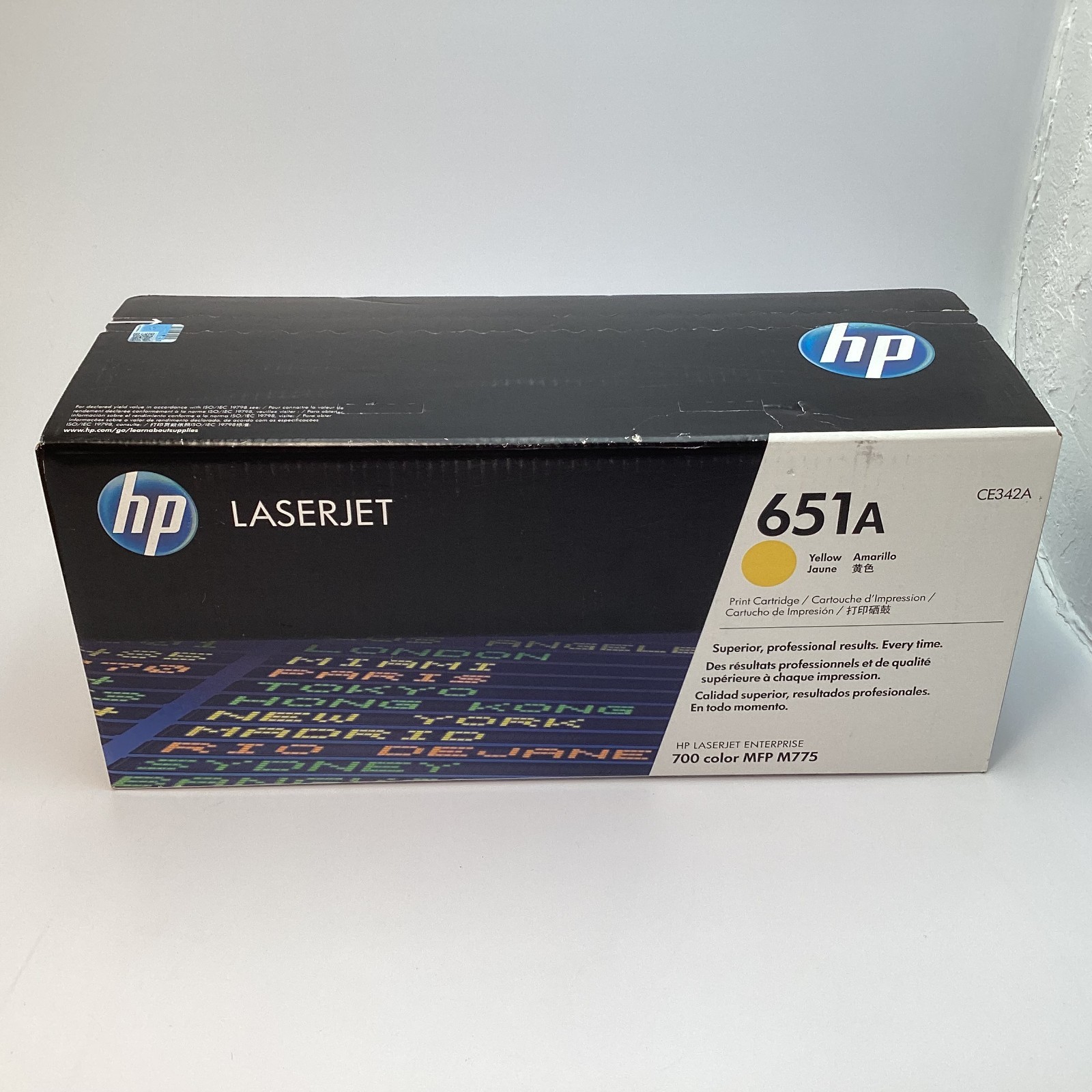 HP 651A CE342A Yellow LaserJet Toner Cartridge for MFP M775 Sealed Exp 03/2024