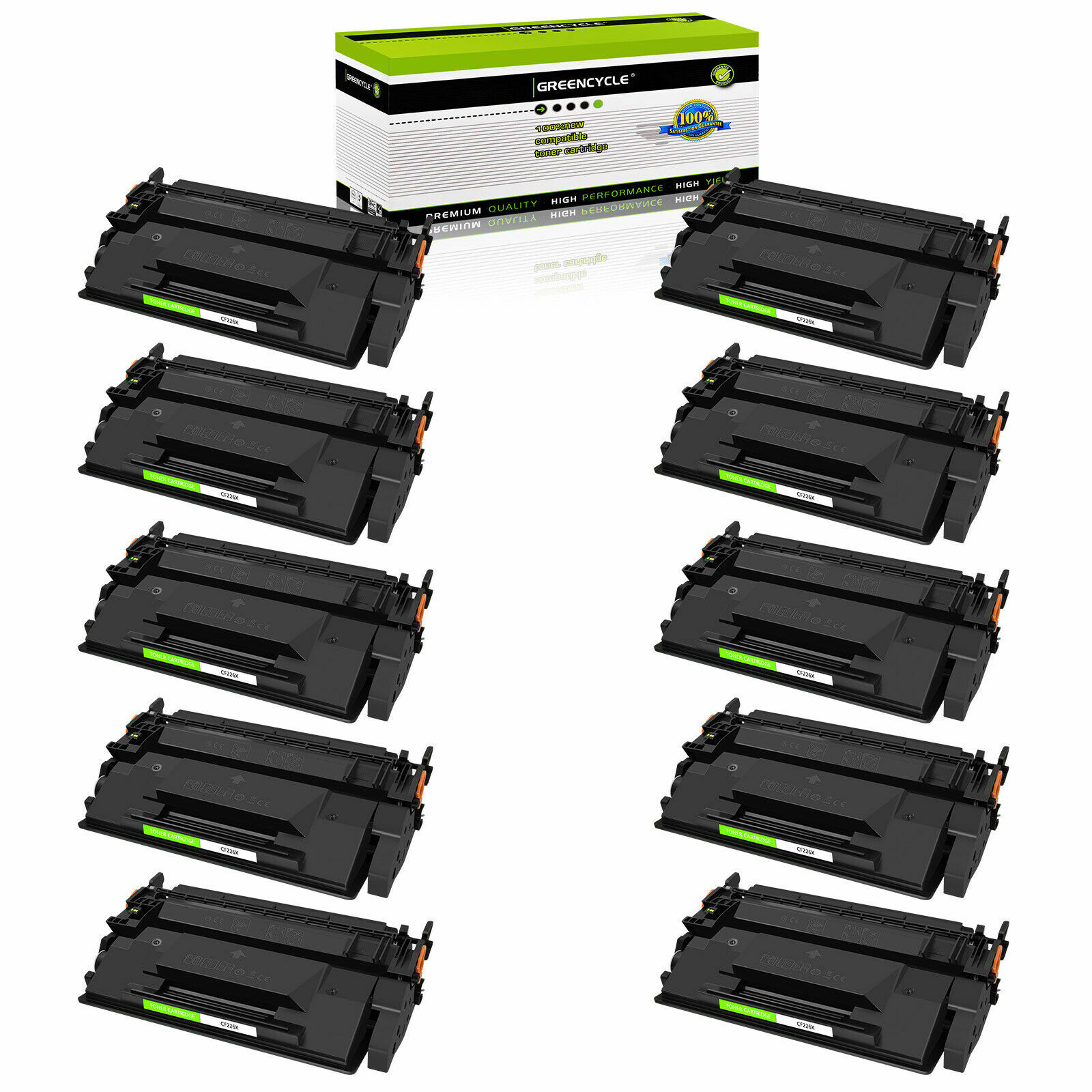 10 Pack Toner Cartridge Fits for HP Laserjet Pro M402n MFP High Yield CF226X 26X