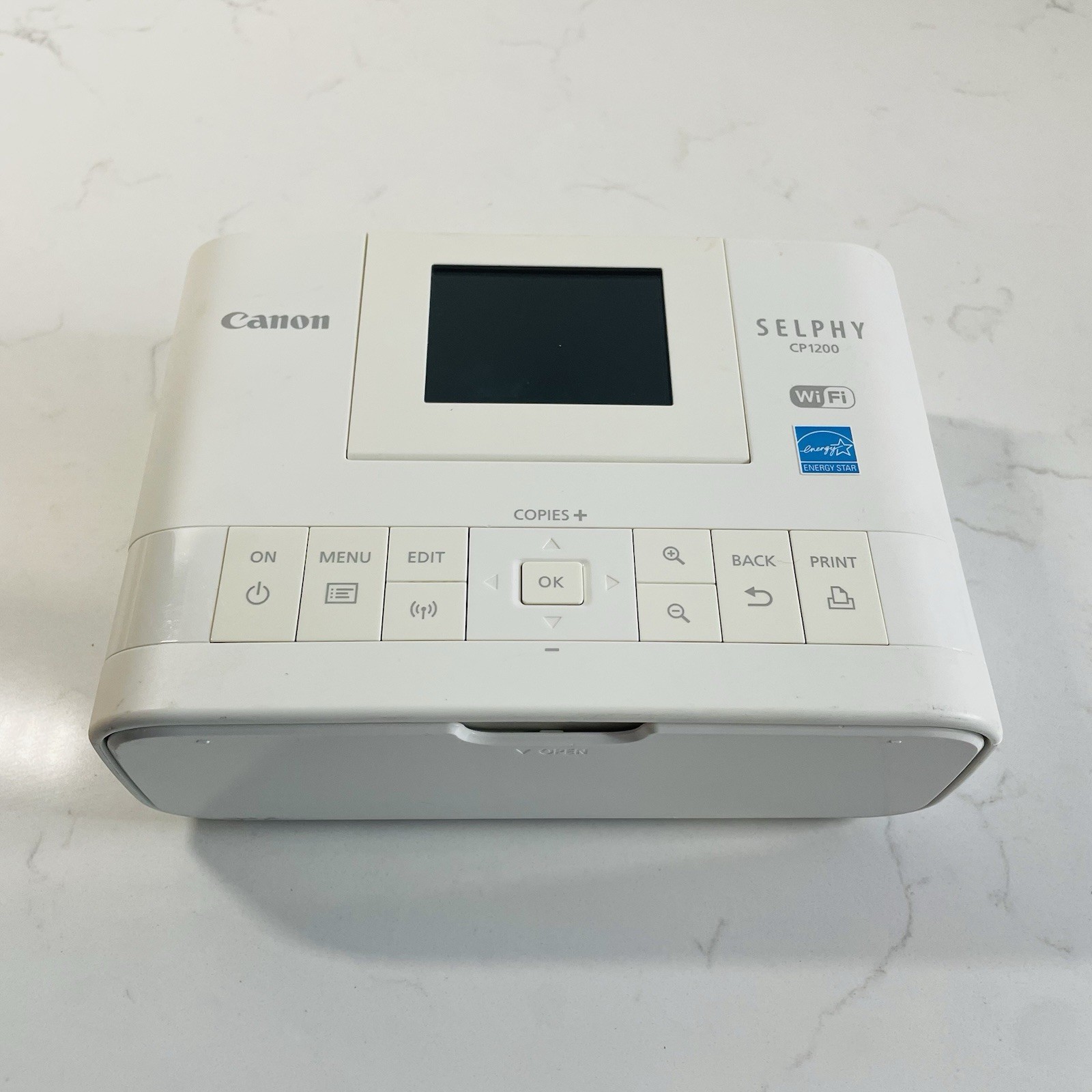 Canon Selphy CP1200 Compact Color 4x6 Photo Printer Only Power Tested No Ink
