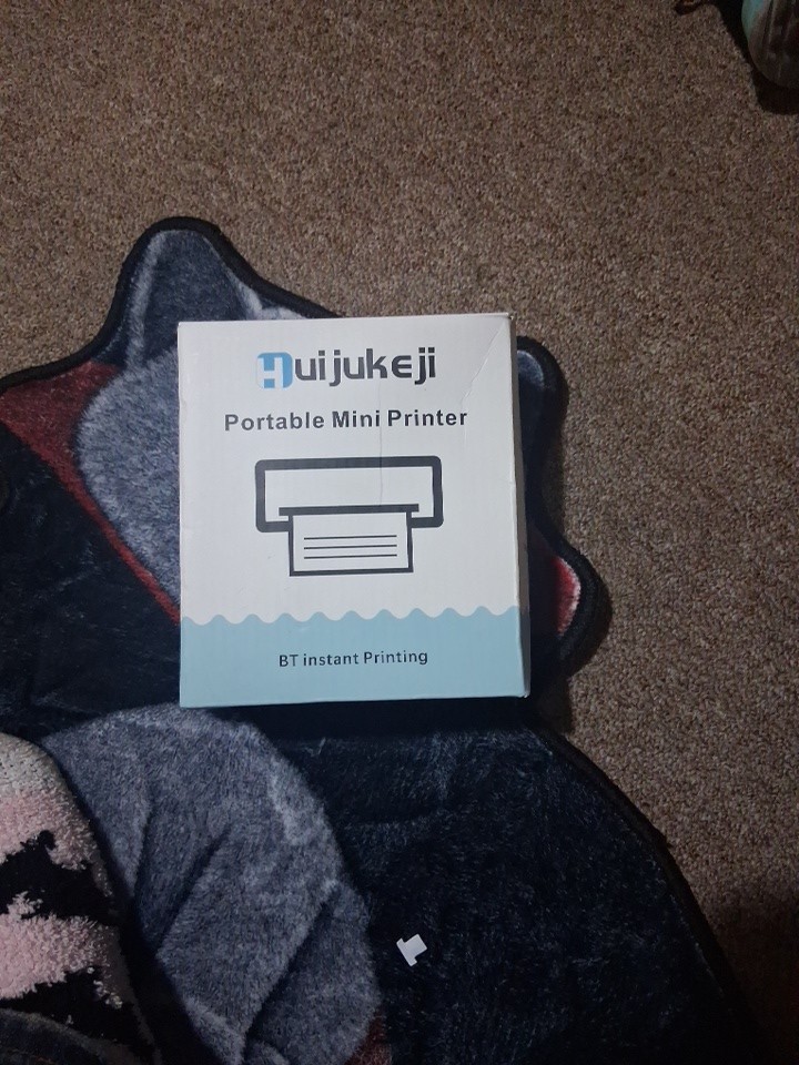 Huijukeji Portable Mini Printer Bluetooth Thermal Inkless B&W A4 203 DPI