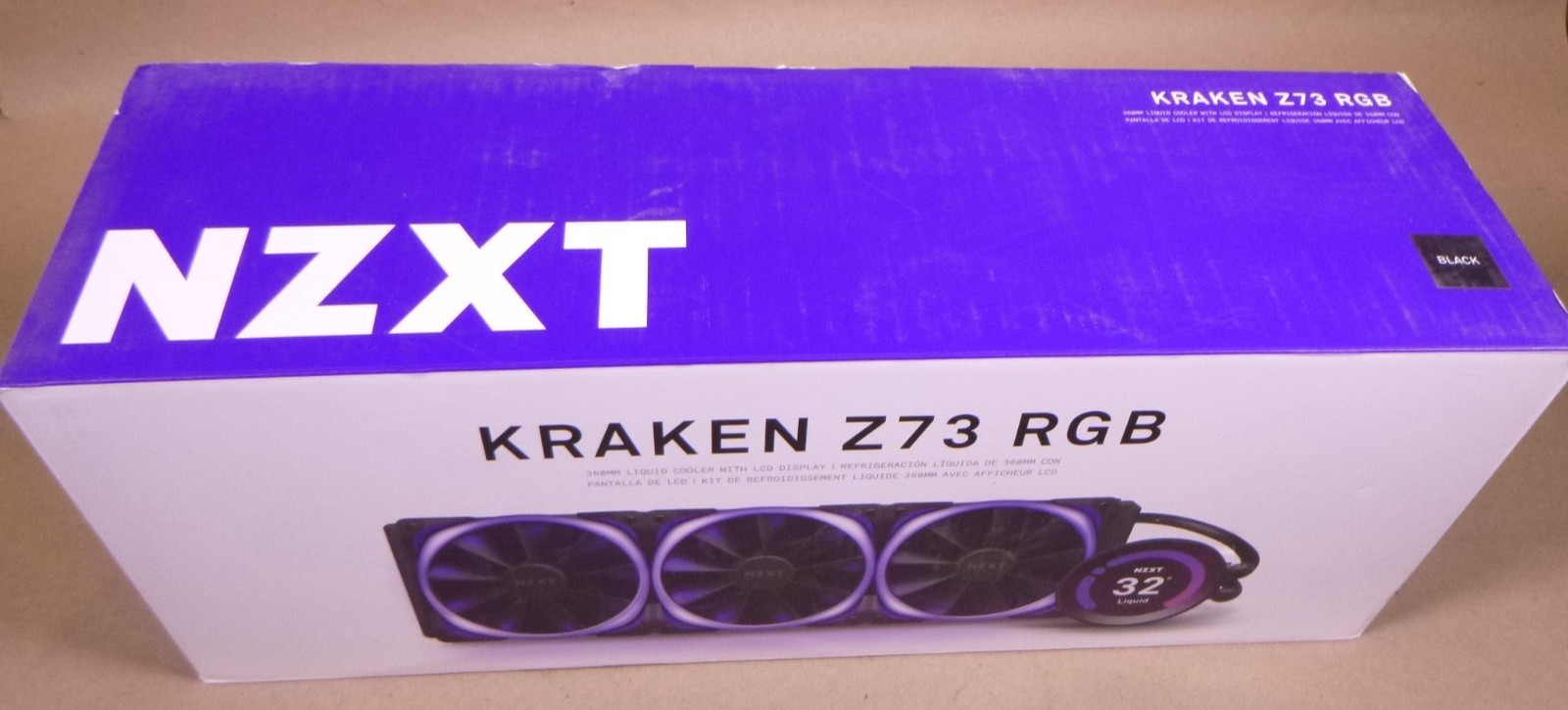 NZXT Kraken RL-KRZ73-R1 Z73 RGB 360mm LCD AIO RGB CPU Liquid Cooler *No Cables*