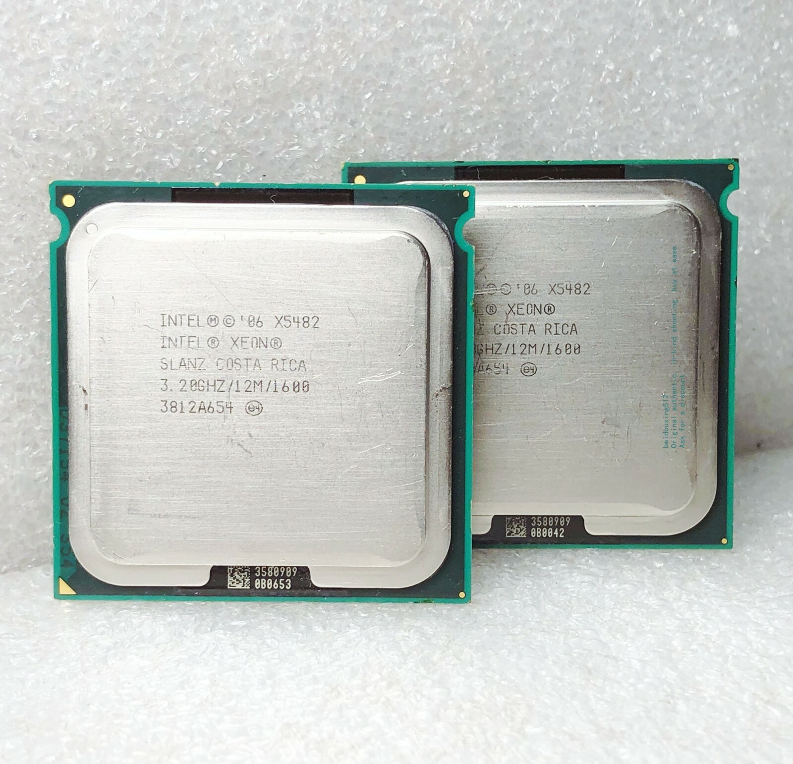 2PCS Intel Xeon X5482 (SLANZ) 3.2GHz 12M 1600MHz quad-core Sockel771 PC CPU