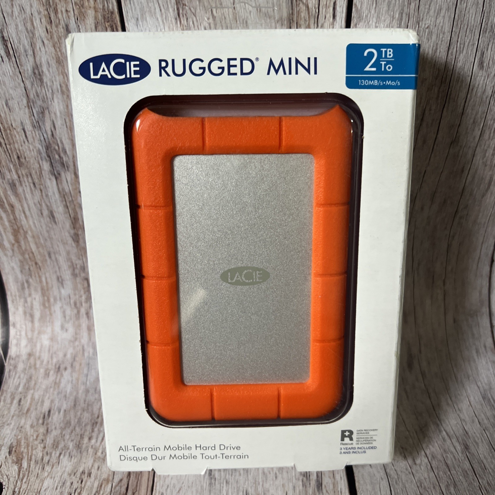Lacie Rugged Mini 2TB 9000298R USB 3.0 External Hard Drive RUGU3M2