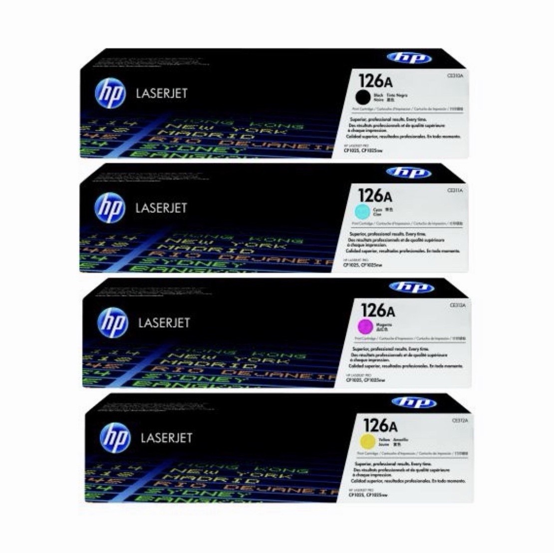 HP 126A Genuine Original Toner Set BK/C/M/Y CE310A-CE313A CP1025 nw