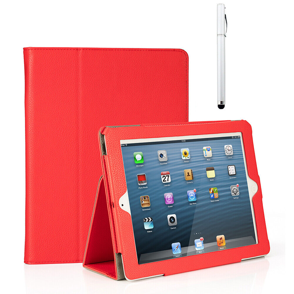 For Apple iPad 4 3 2 A1458 A1459 A1460 Folio Case Stand Smart Cover with Pencil
