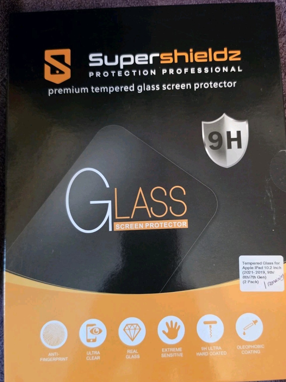1x Supershieldz Tempered Glass Screen Protector for iPad 10.2" 9th/ 8th/ 7th Gen