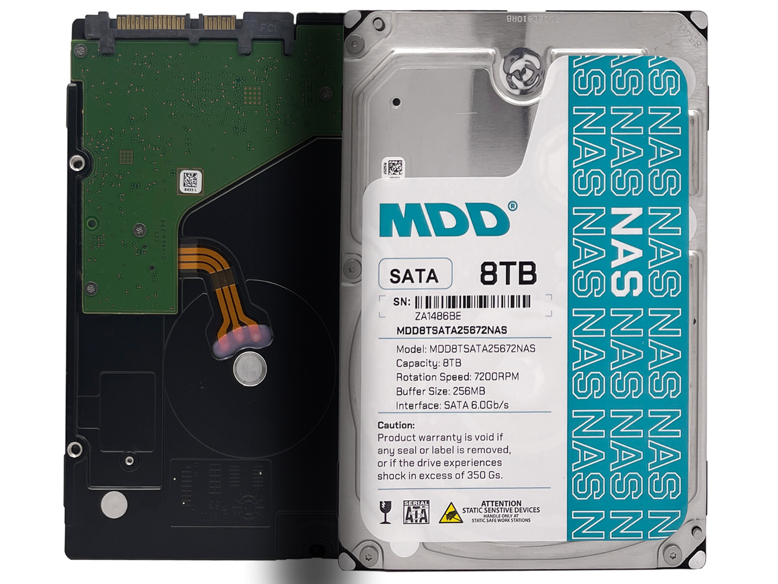 MDD 8TB 7200RPM 256MB Cache SATA 6.0Gb/s 3.5" NAS Hard Drive - 3 Year Warranty