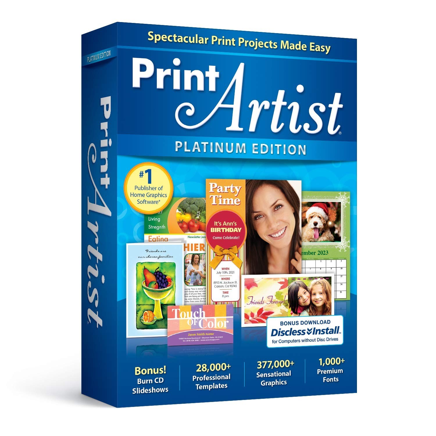 Print Artist Platinum 25 Print Design Software DVD Cards Banners Templates