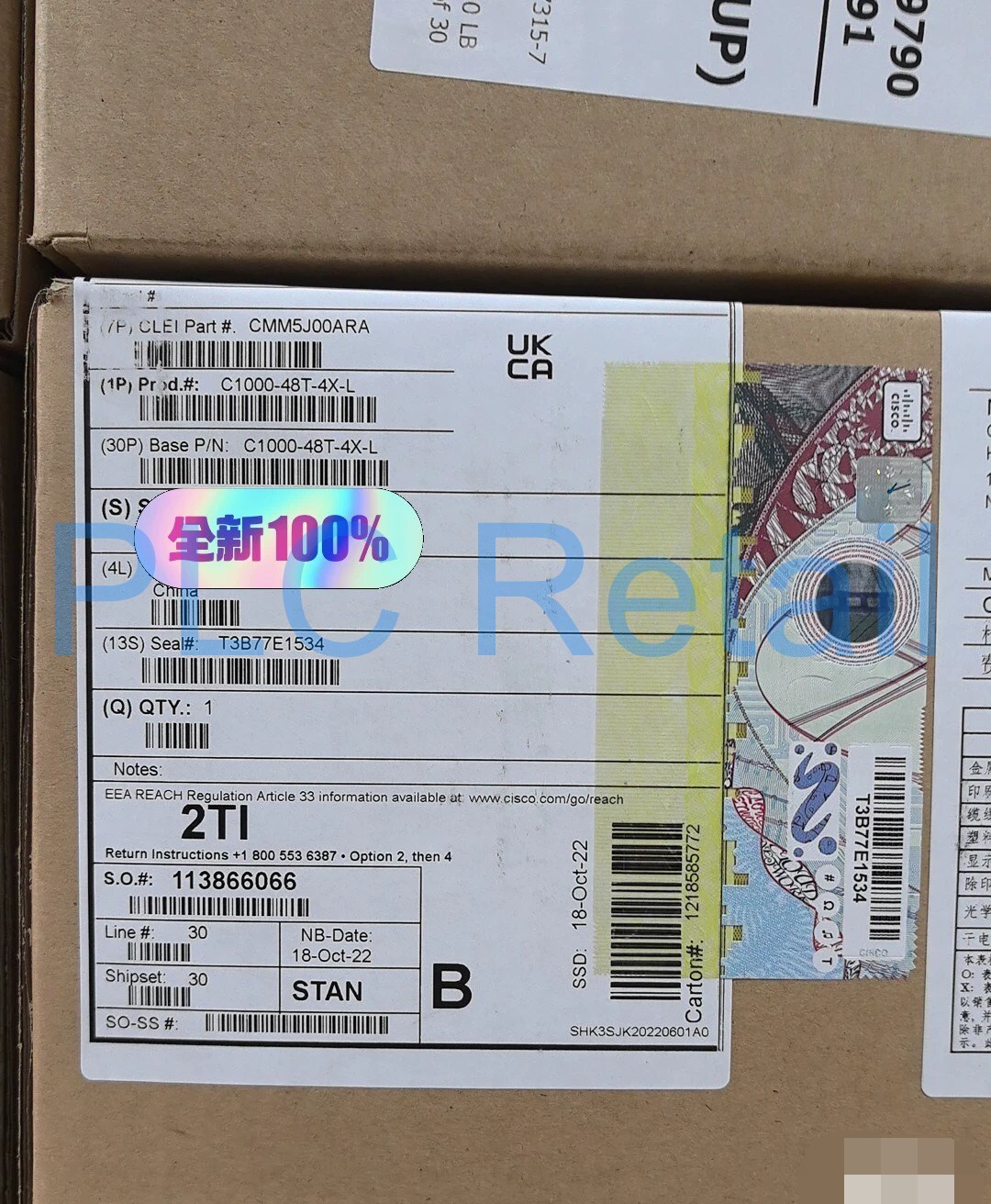 NEW CISCO C1000-48T-4X-L 48 port network switch FedEx or DHL