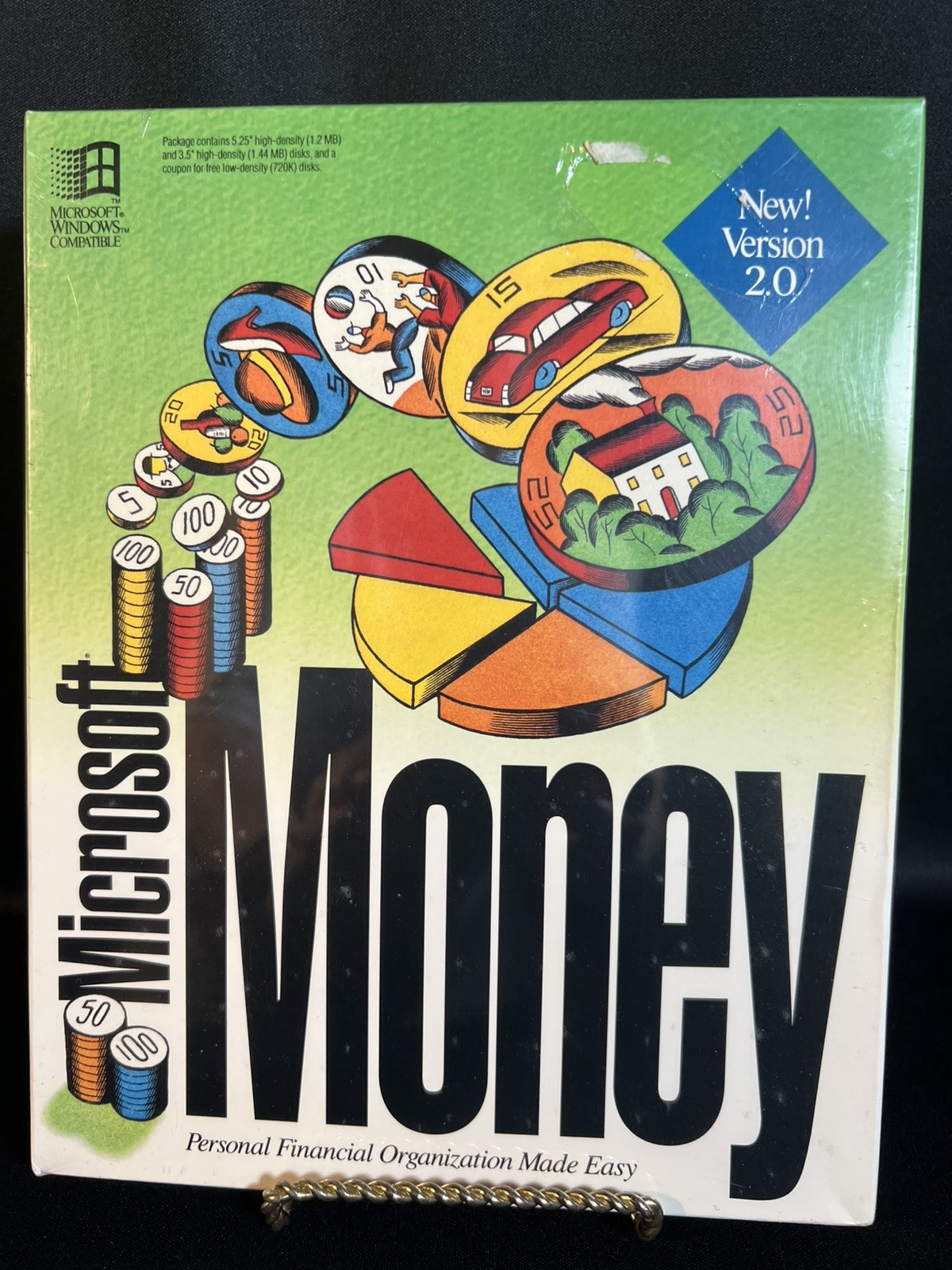 Vtg 1992 NOS Microsoft MONEY 2.0 personal finance computer program, still sealed
