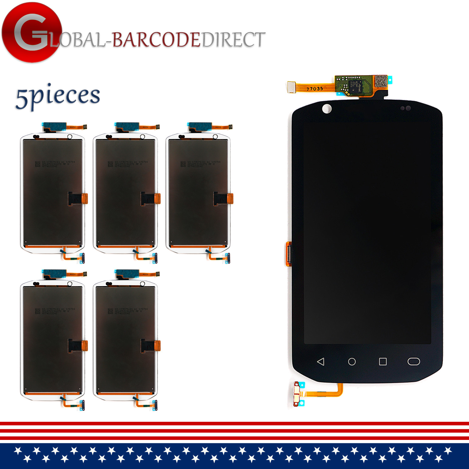 5x LCD Display + Touch Screen for ZEBRA TC70 TC75 TC70X TC75X TC72