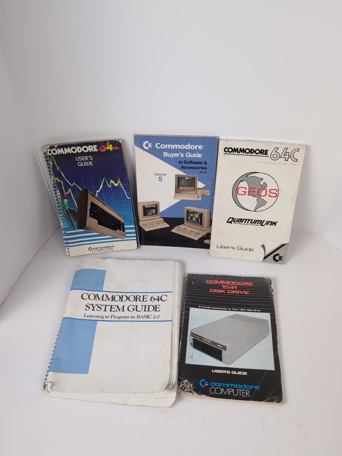 5 Vintage Commodore 64 Manuals Users Disk Drive Basic Buyers Guide