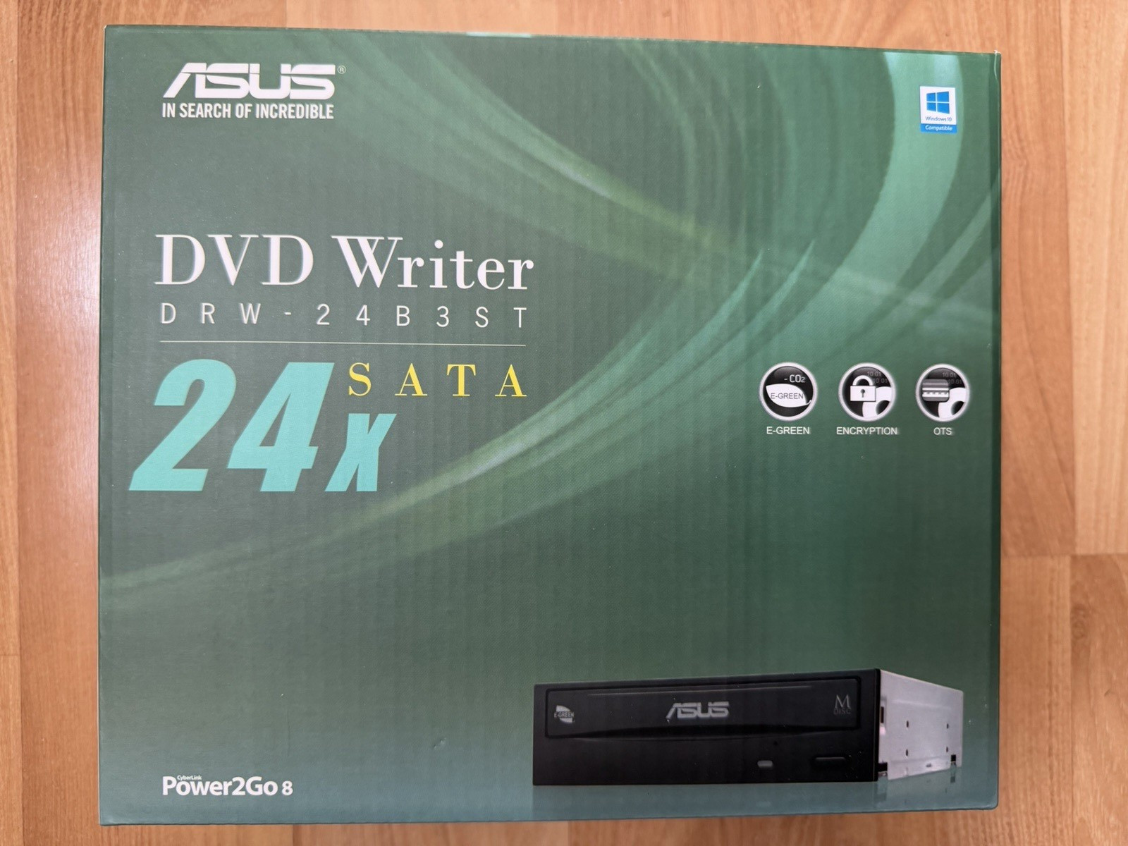 ASUS DRW-24B3ST 24X SATA Internal DVD Writer Drive Black PC Encryption AES256