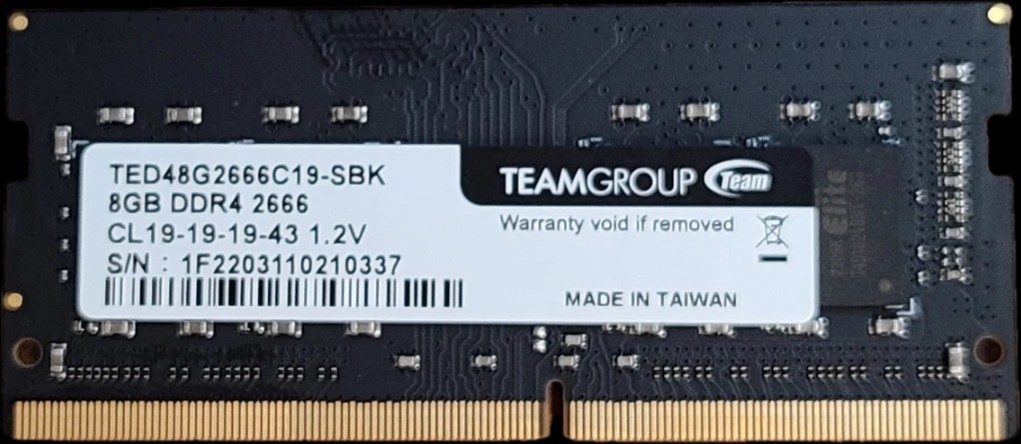 18x8gb DDR4 TEAMGROUP Elite 2666MHz SODIMM