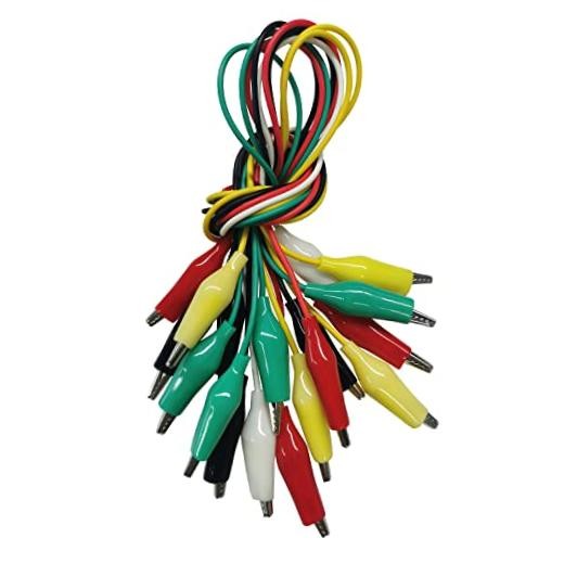 10PCS Premium Alligator Clips Electrical, 5 Colors Test Leads with 10pcs