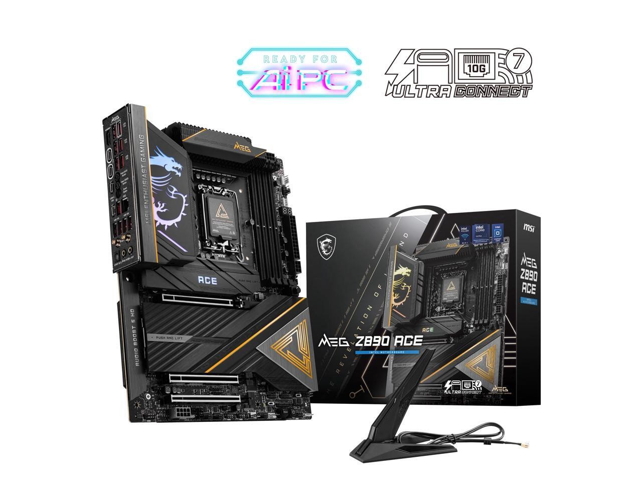 MSI MEG Z890 ACE Motherboard, ATX - Supports Intel Core Ultra Processors (Series