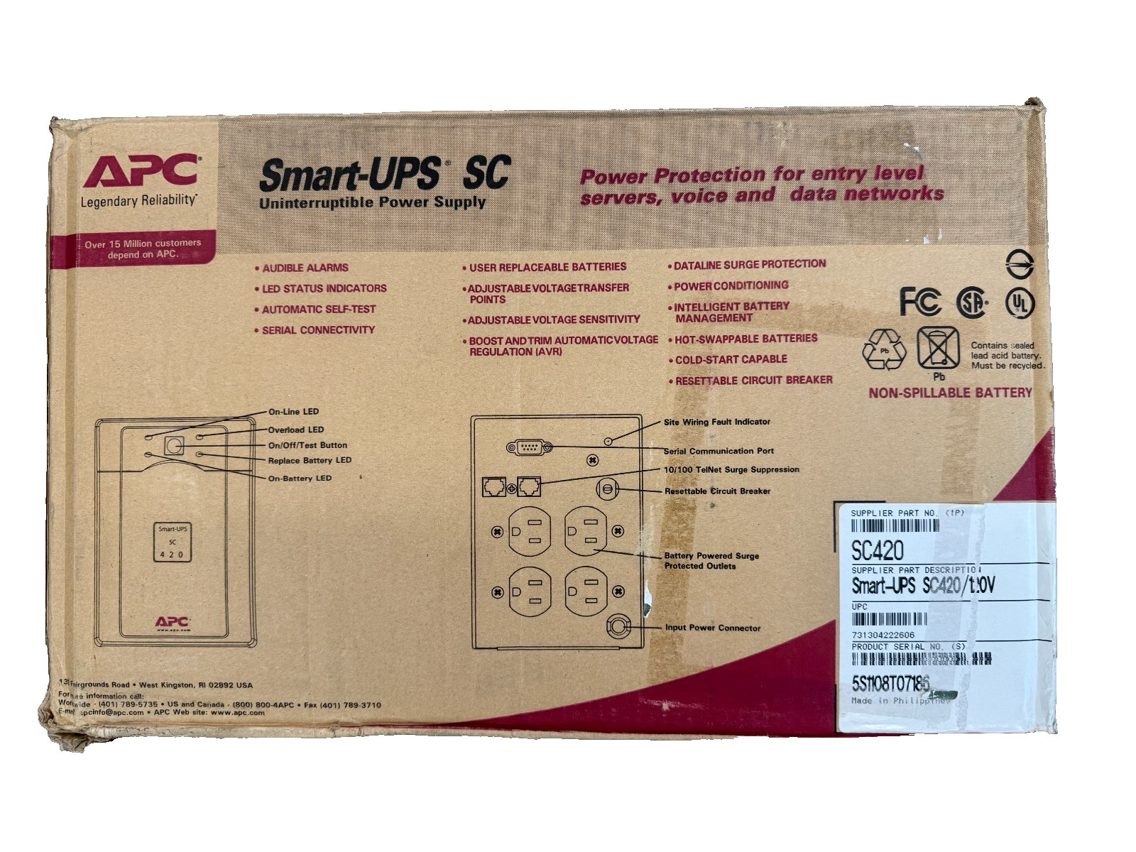 APC Smart-UPS SC 420VA (SC420)