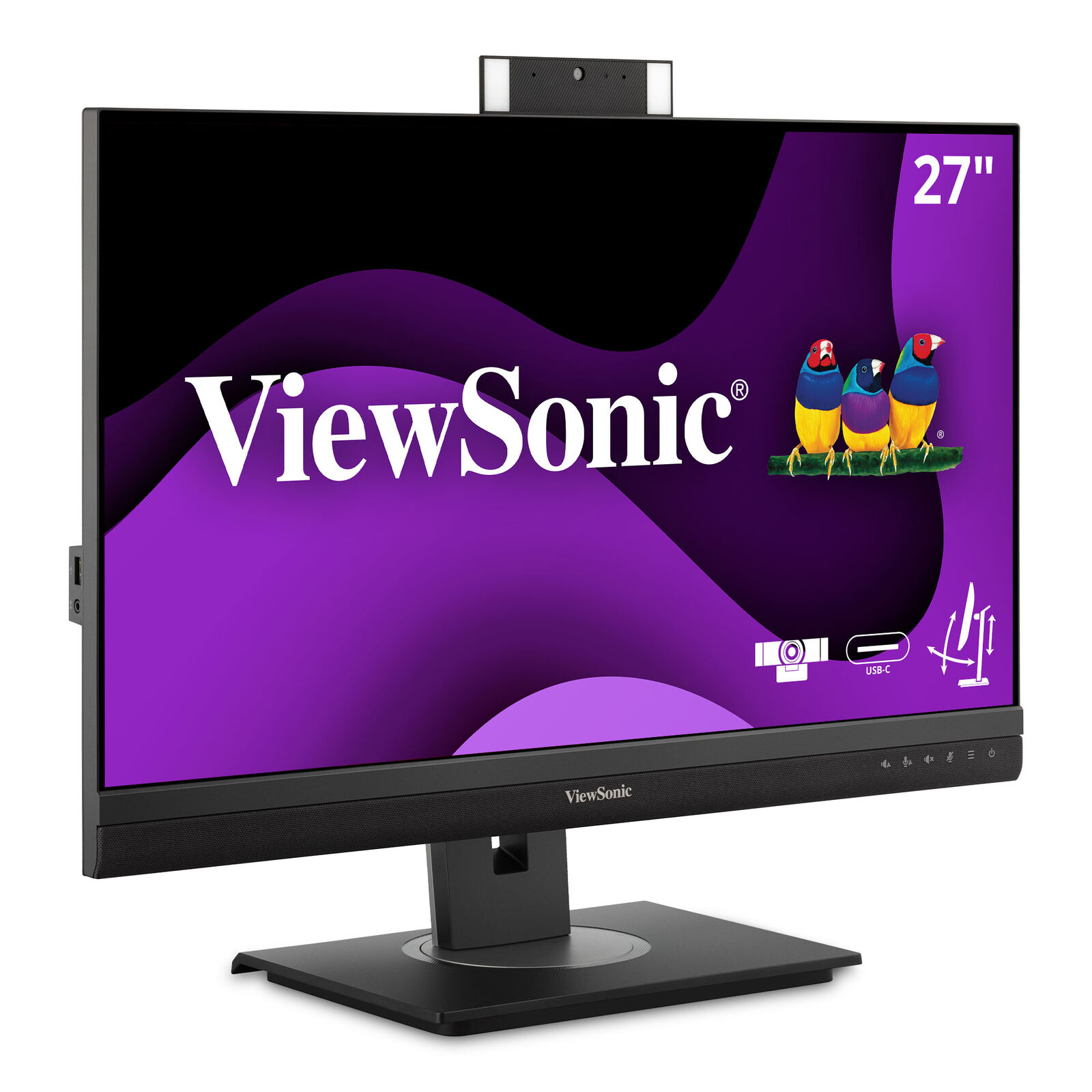 ViewSonic 1440p Video Conference Monitor with Webcam VG2456V-2K 24 Inch