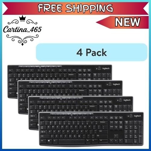 (4 pack) Logitech Wireless Keyboard and Mouse Combo 2.4 GHz Wireless 920-008971