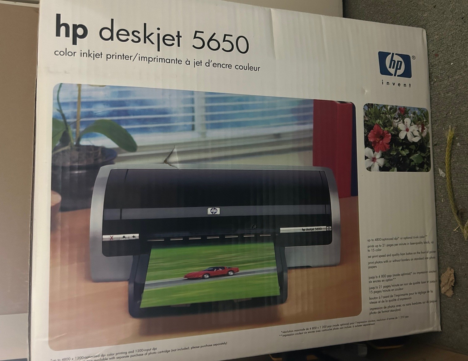 HP DeskJet 5650 Workgroup Inkjet Printer, New Factory Sealed
