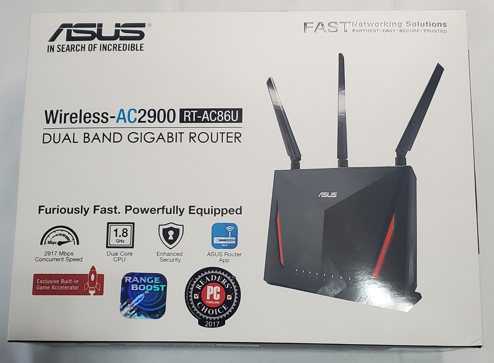 ASUS AC2900 WiFi Router (RT-AC86U) - Dual Band Gigabit