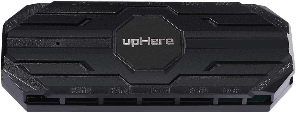 10-Port 6PIN SATA RGB Hub with 21-Key Remote Control/Splitter for 6-Pin Case Fan