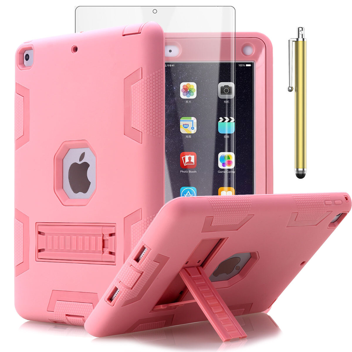 For iPad 6th 5th Gen Case 9.7" Shockproof Heavy Duty Cover + Screen Protector