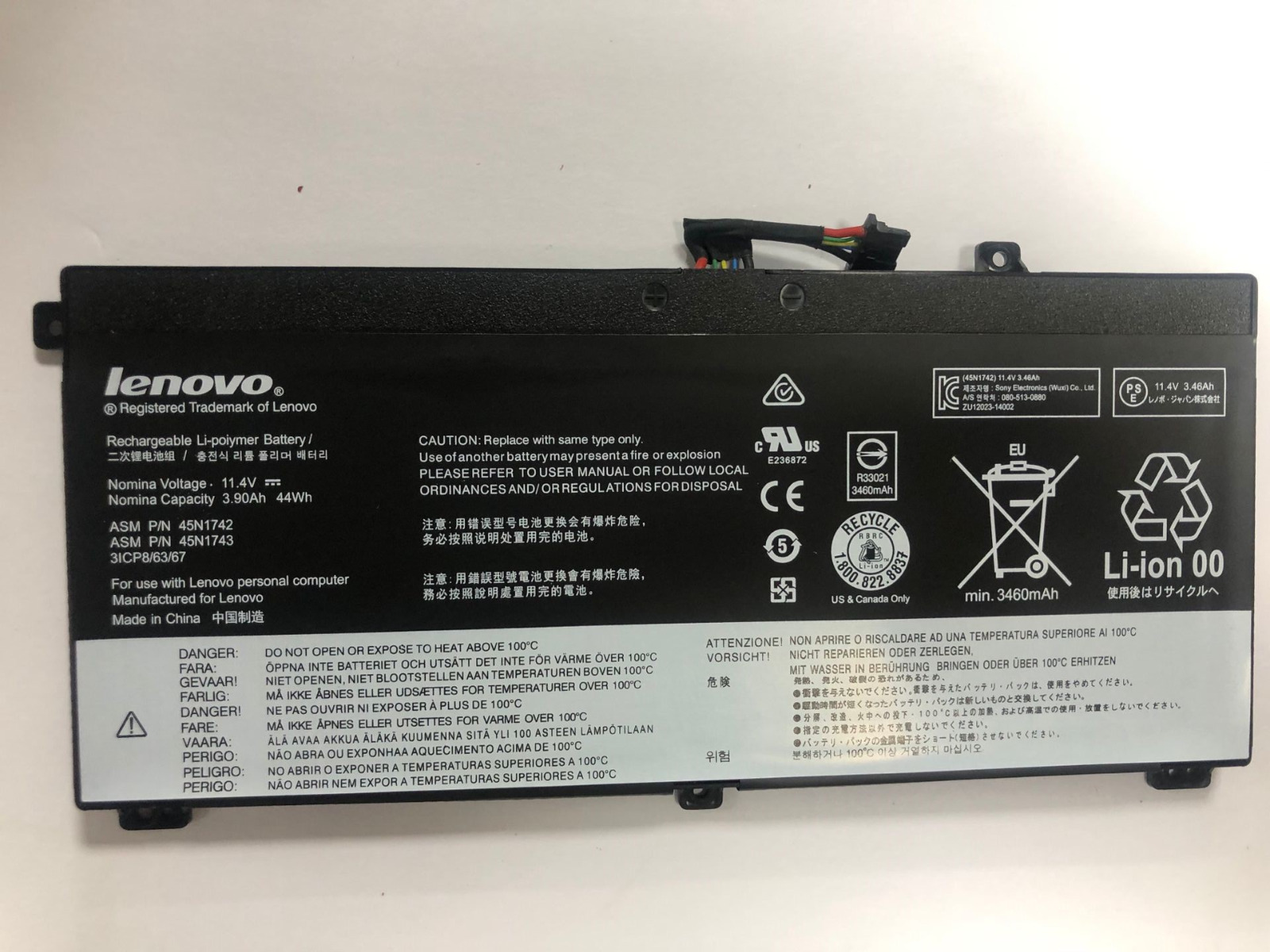 Genuine SB10K12721 Battery For Lenovo ThinkPad T550 T560 W550S 45N1740 45N1742 