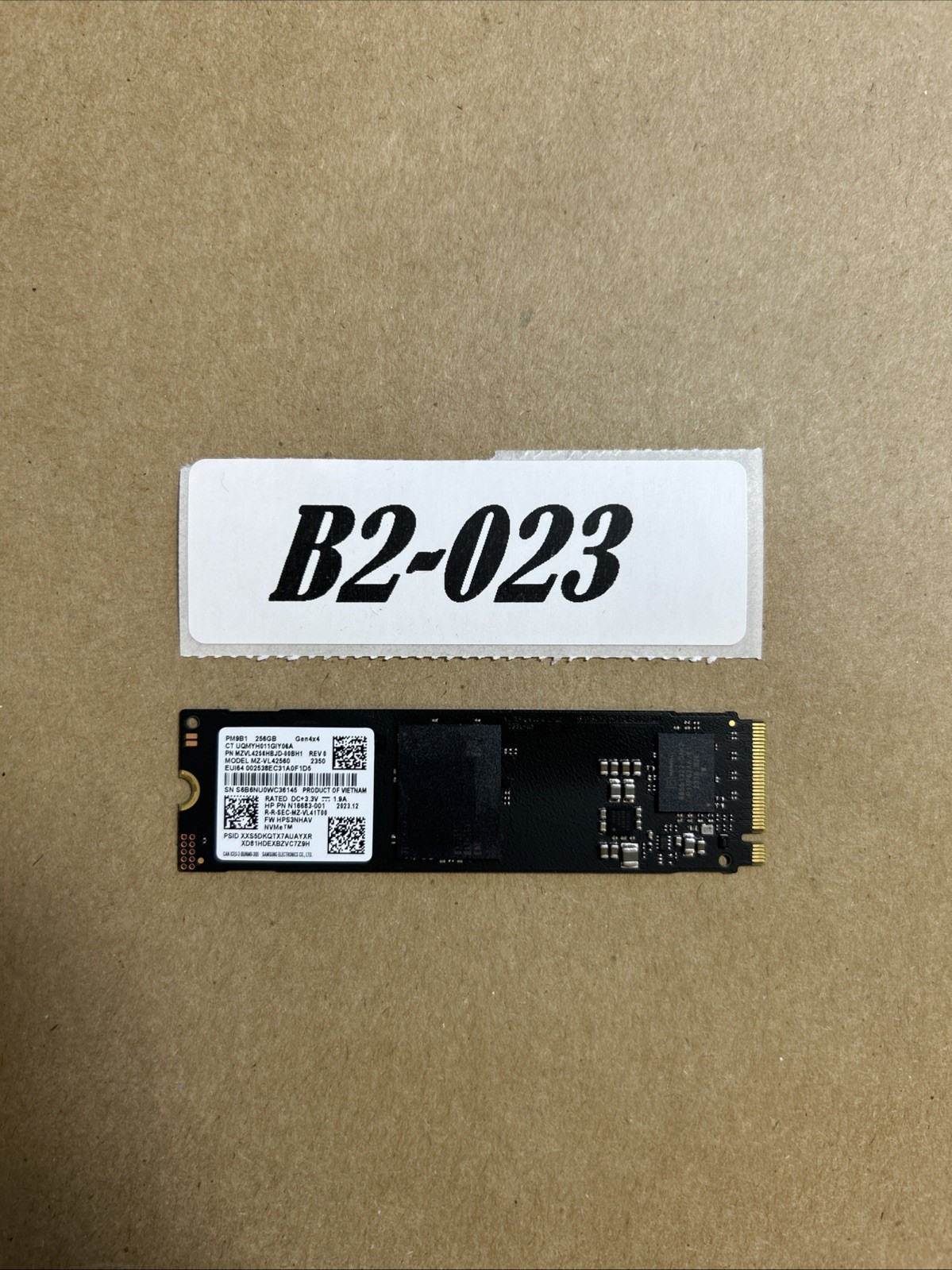 Samsung PM9B1 256GB M.2 NVMe PCIe Gen4x4 SSD MZ-VL42560 MZVL4256HBJD 100% Health