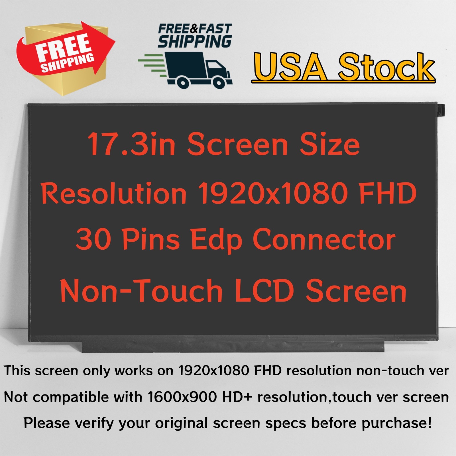 HP 17-cn0023dx 17-cn0033dx 17-CN1063CL 17-CN2063CL FHD 1920x1080 17.3'' WARRANTY