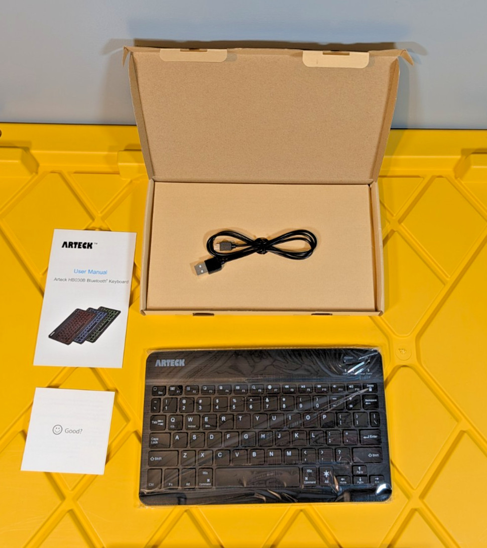 Arteck HB030B Universal Backlit Bluetooth Keyboard + Portable + Slim + Light