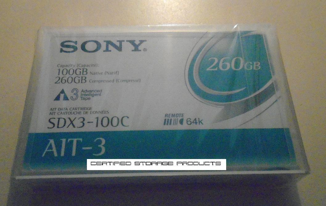 NEW Sony SDX3-100C AIT-3 Data Tape Cartridge SDX3100C Similar Q1999A 246502-001 
