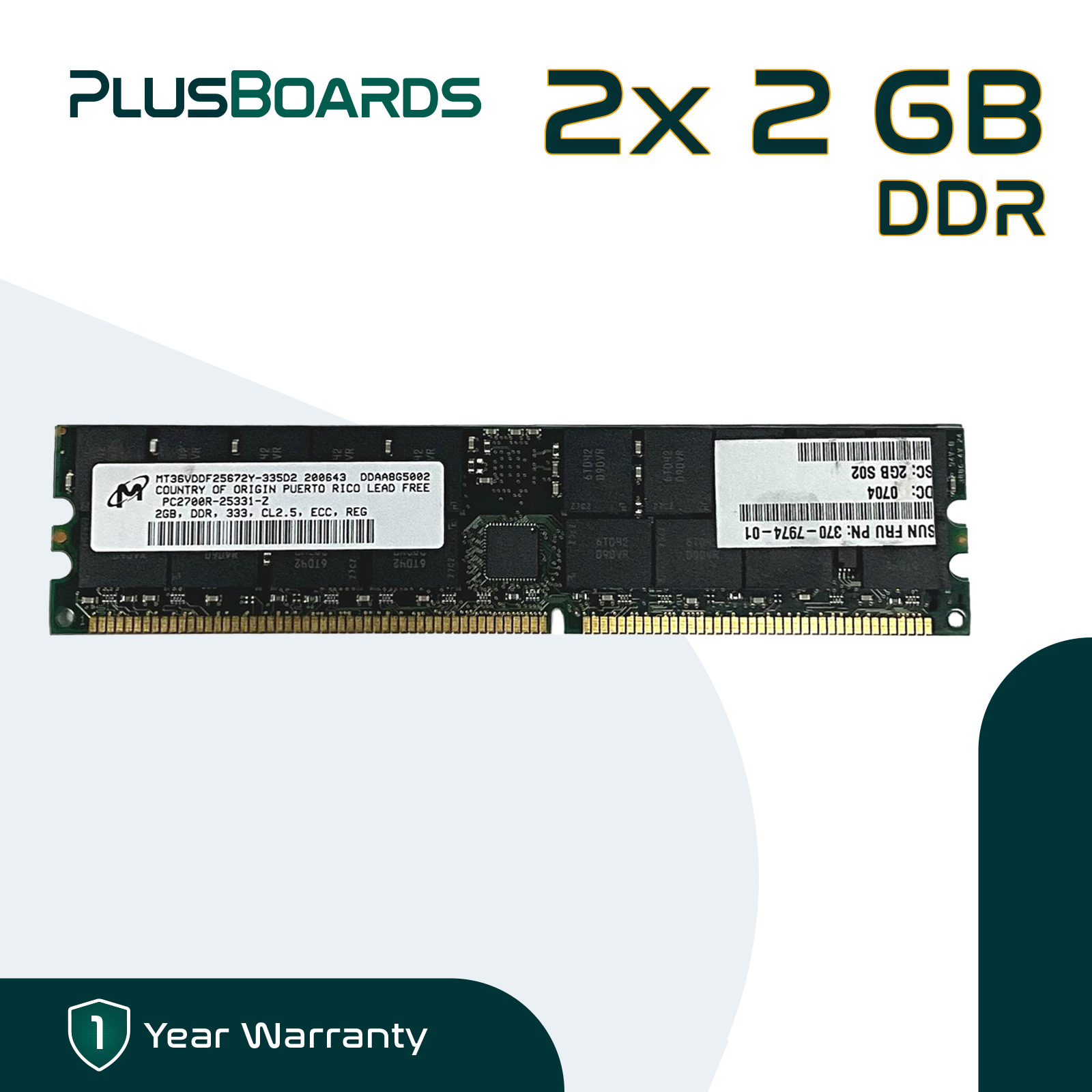 SUN Original X8711A 4GB Memory Kit 2× 370-7974 2GB DIMMs Blade 2500 v240 V440 V2