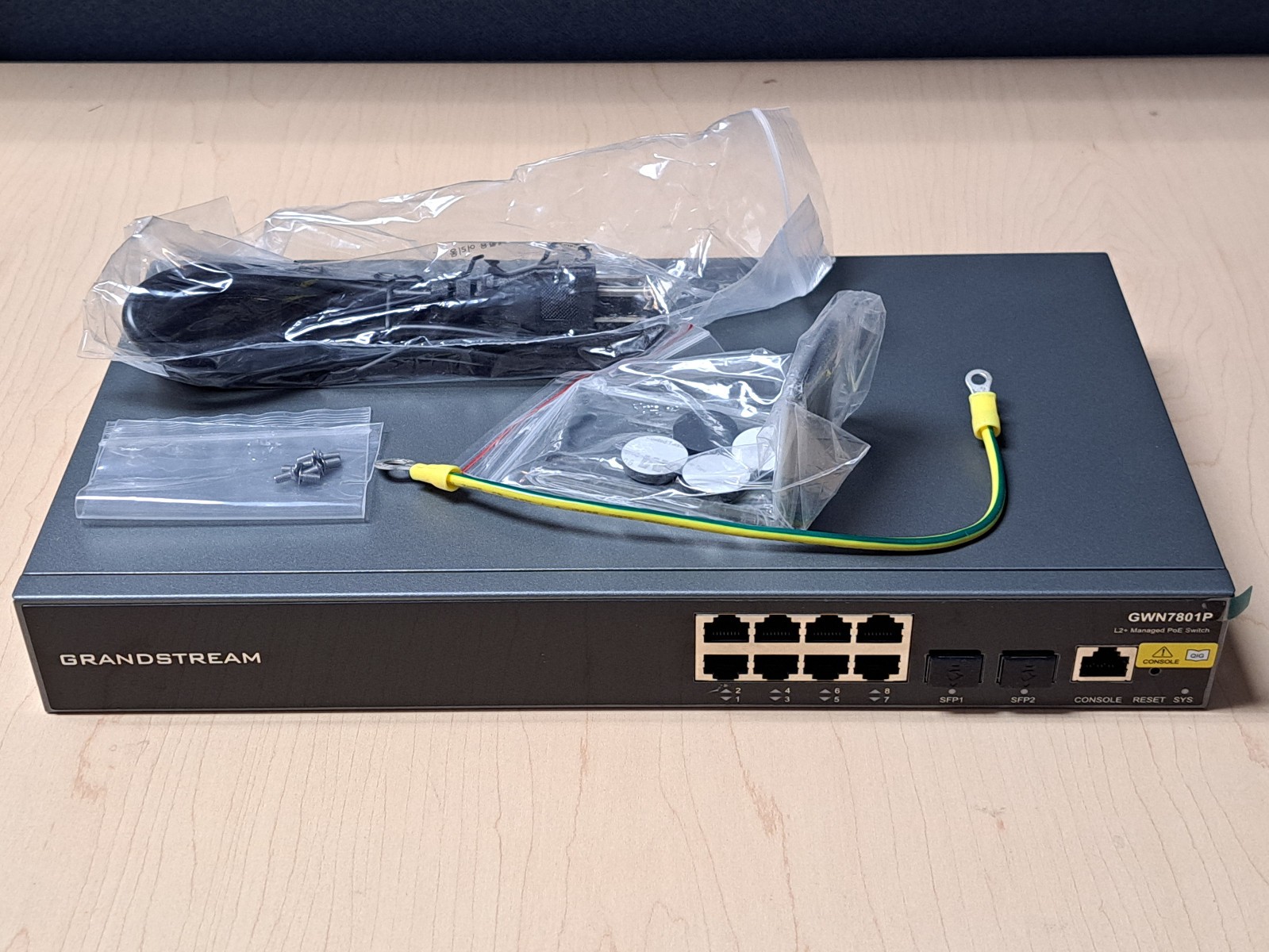 Grandstream GWN7801P 8-Port Gigabit PoE+ Compliant Managed Network Switch