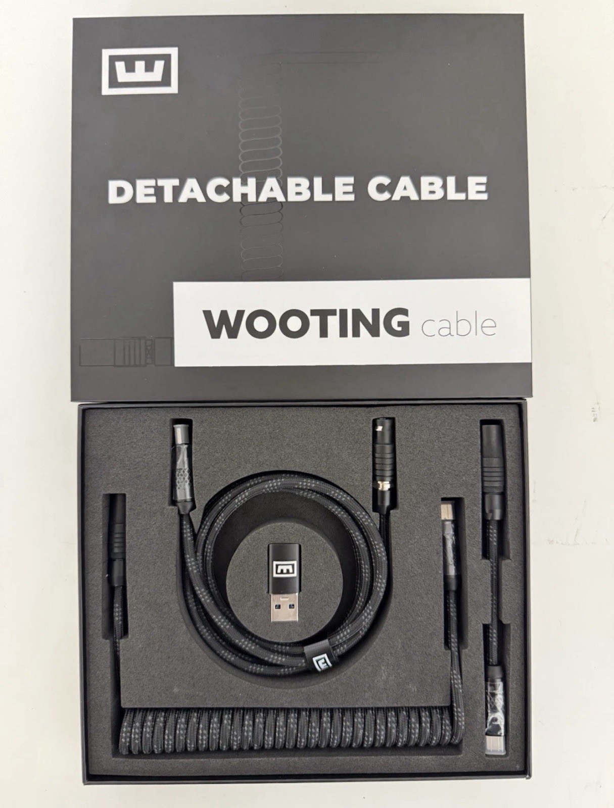 Wooting Premium Coiled Cable Set USB-C to USB-A Mechanical Keyboard Stealth