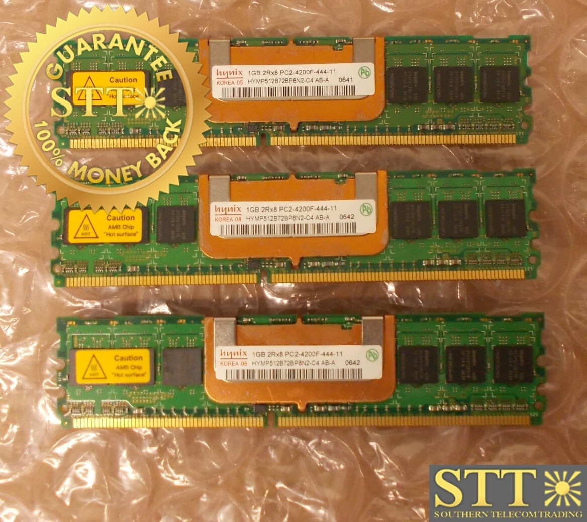 HYMP512B72BP8N2-C4 HYNIX 1GB PC2-4200 DDR2-533MHZ ECC FULL BUFF DIMM (LOT OF 3)