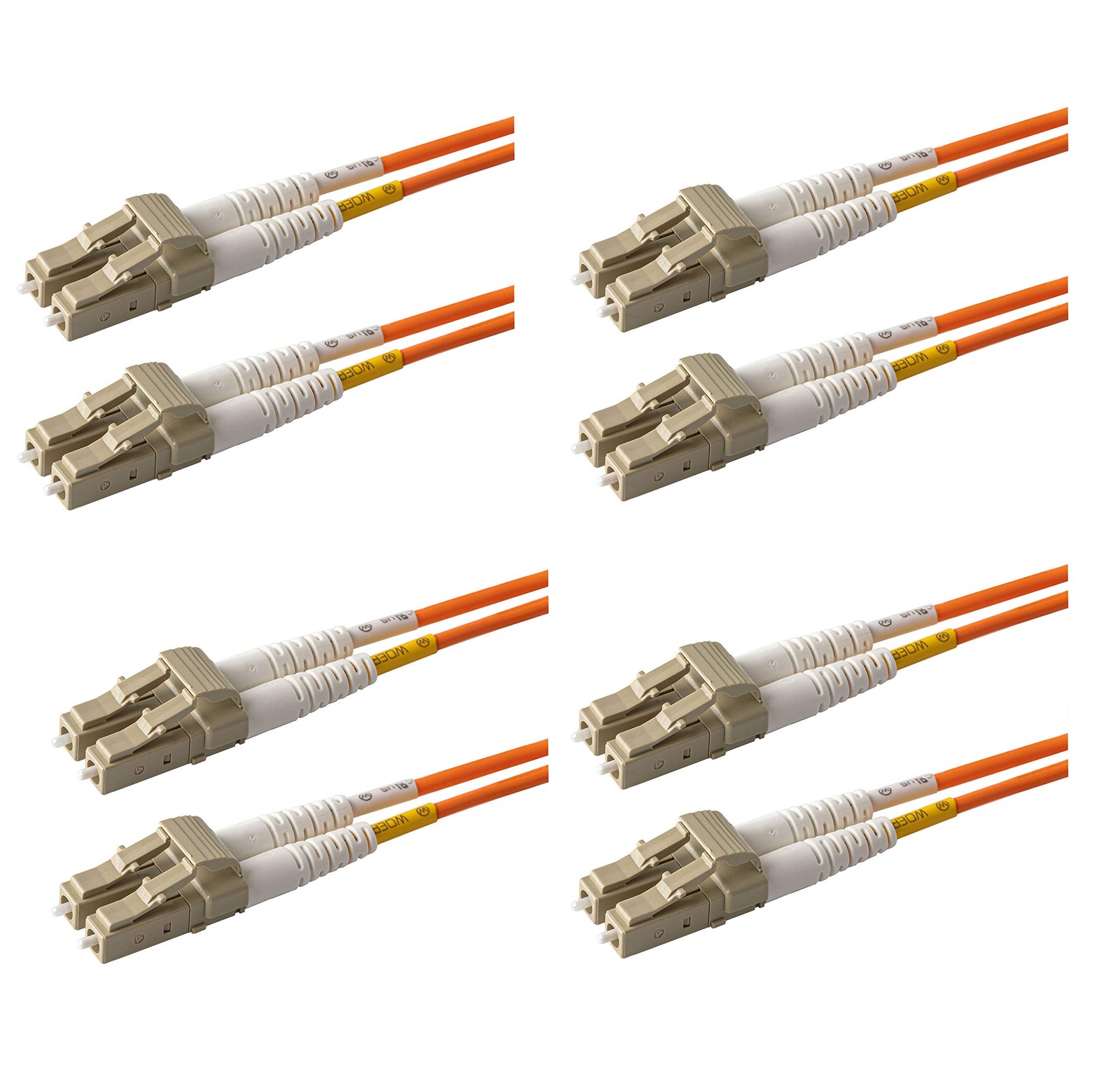OM1 Multimode Duplex LC To LC Fiber Optic Jumper Patch Zipcord Cable 5ft 4 Pack