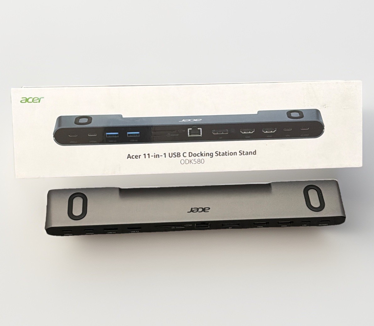 Acer Laptop Docking Station Stand 11-in-1 USB C Monitors 100W PD 8k DP HDMI.