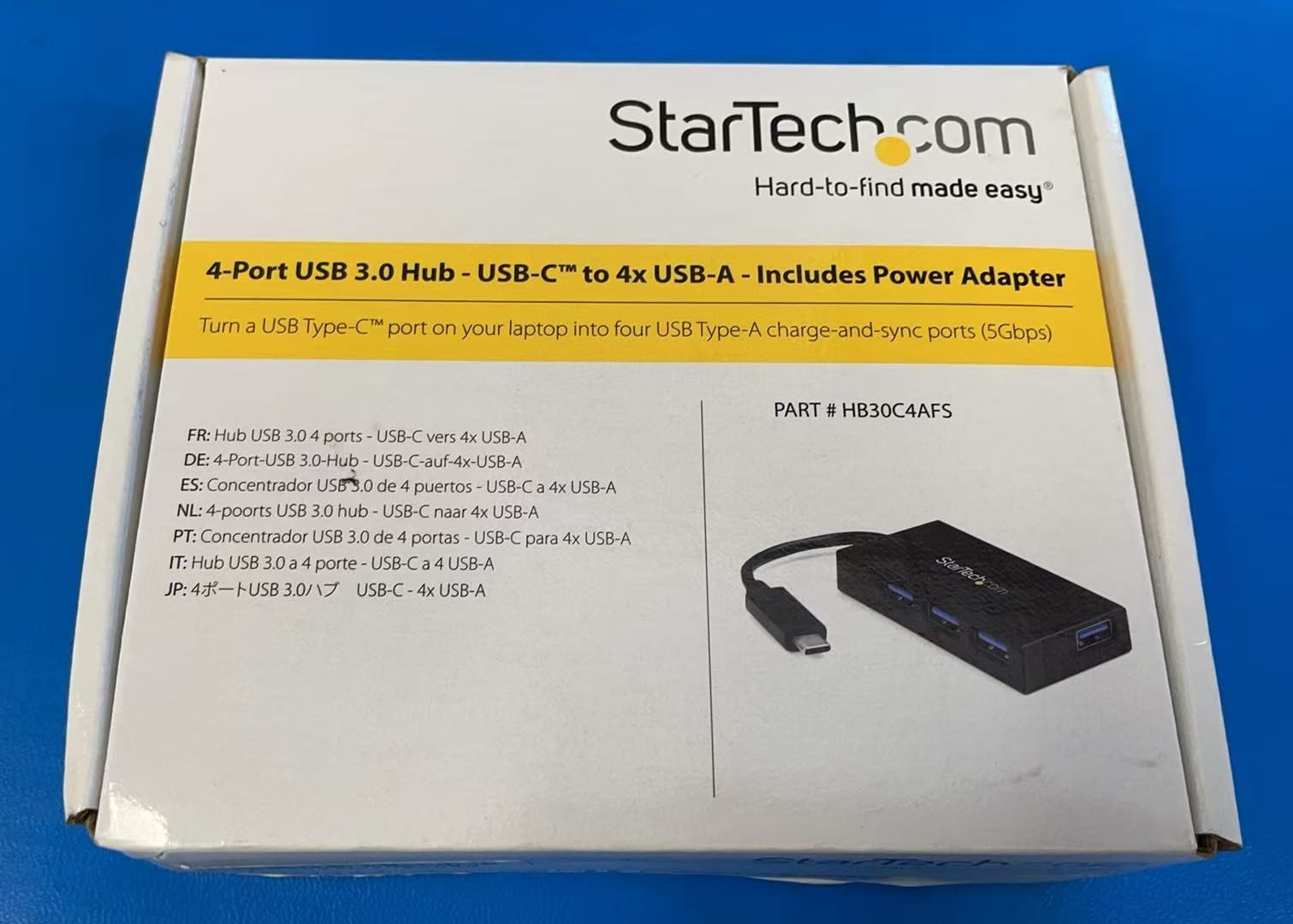 BRAND NEW StarTech 4-Port USB-C Hub - USB-C to 4x USB-A HB30C4AFS