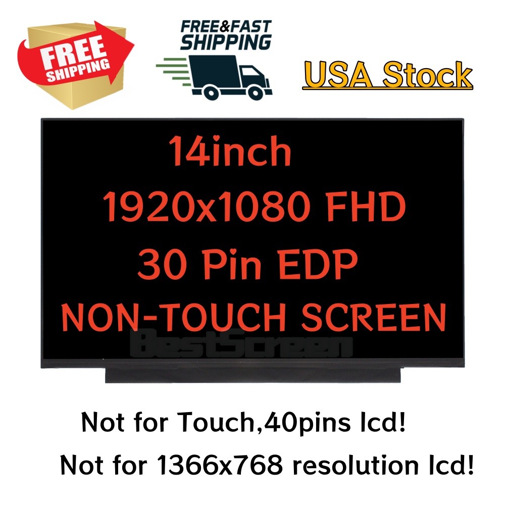 For Acer KL.14008.019 KL.1400D.033 KL.1400E.009 Led Lcd Screen 14.0" FHD 30 Pin