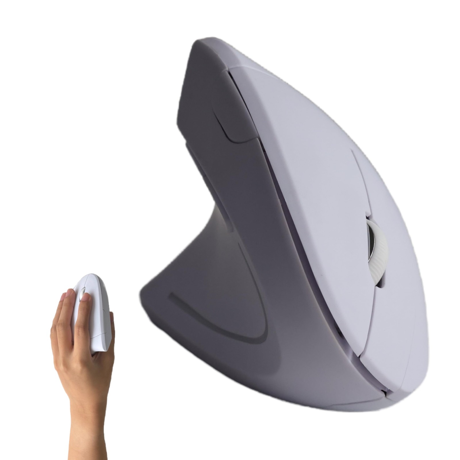 URBY Left-Handed Ergonomic Wireless Mouse White 2.4G Open Box