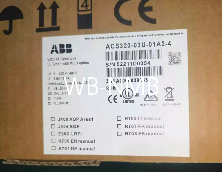 ACS320-03U-01A2-4 ABB inverter brand new FedExor DHL