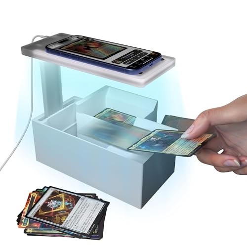 Card Scanner Stand LED Light Hands-Free for TCG MTG & Sports Cards Gift Box