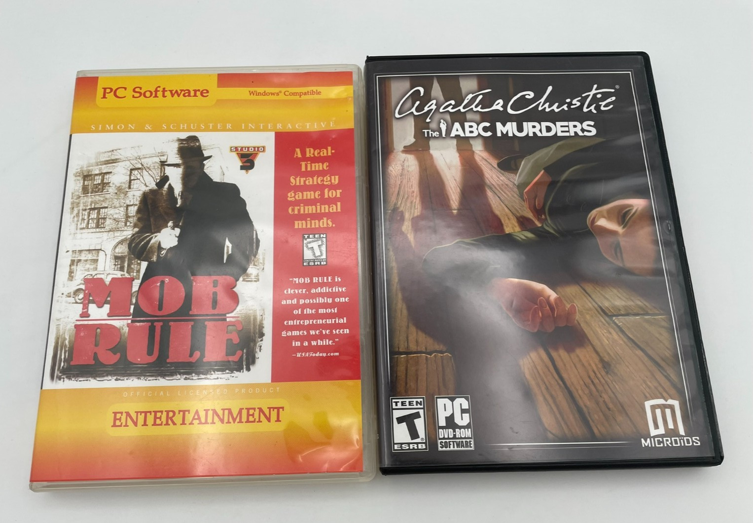 *LOT OF 2* PC Software Games - Mob Rule & The ABS Murders